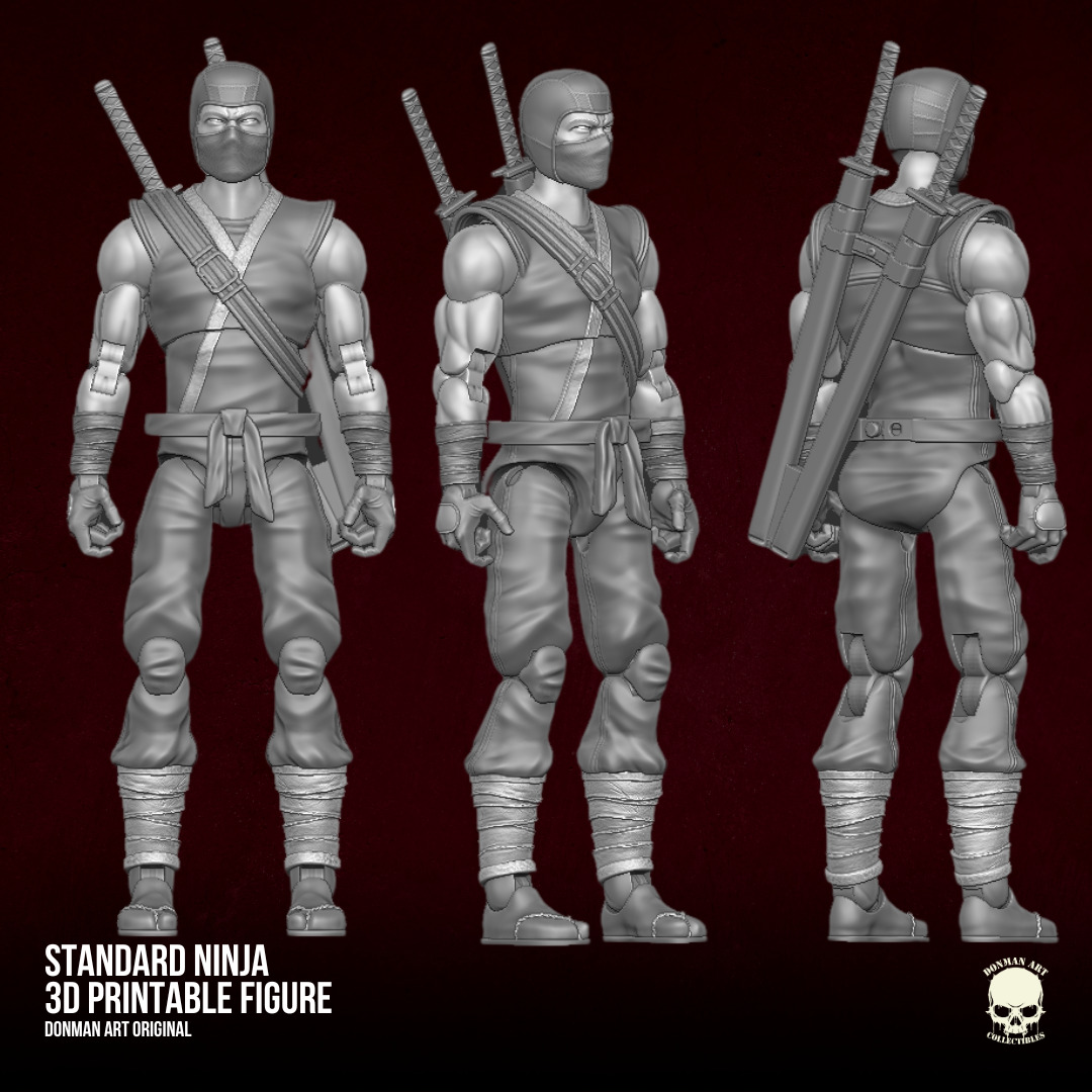 Ninja Standard full Action figure 3D printable Files 3D print model_6