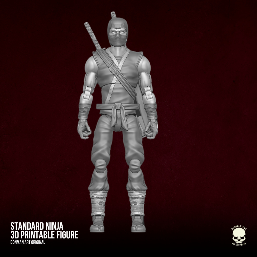 Ninja Standard full Action figure 3D printable Files 3D print model_5