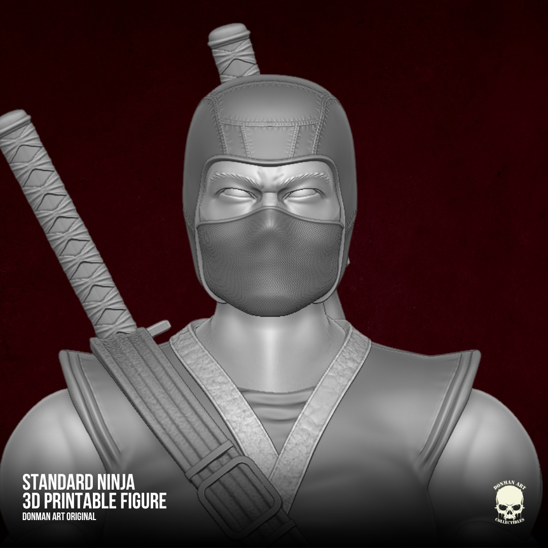 Ninja Standard full Action figure 3D printable Files 3D print model_7