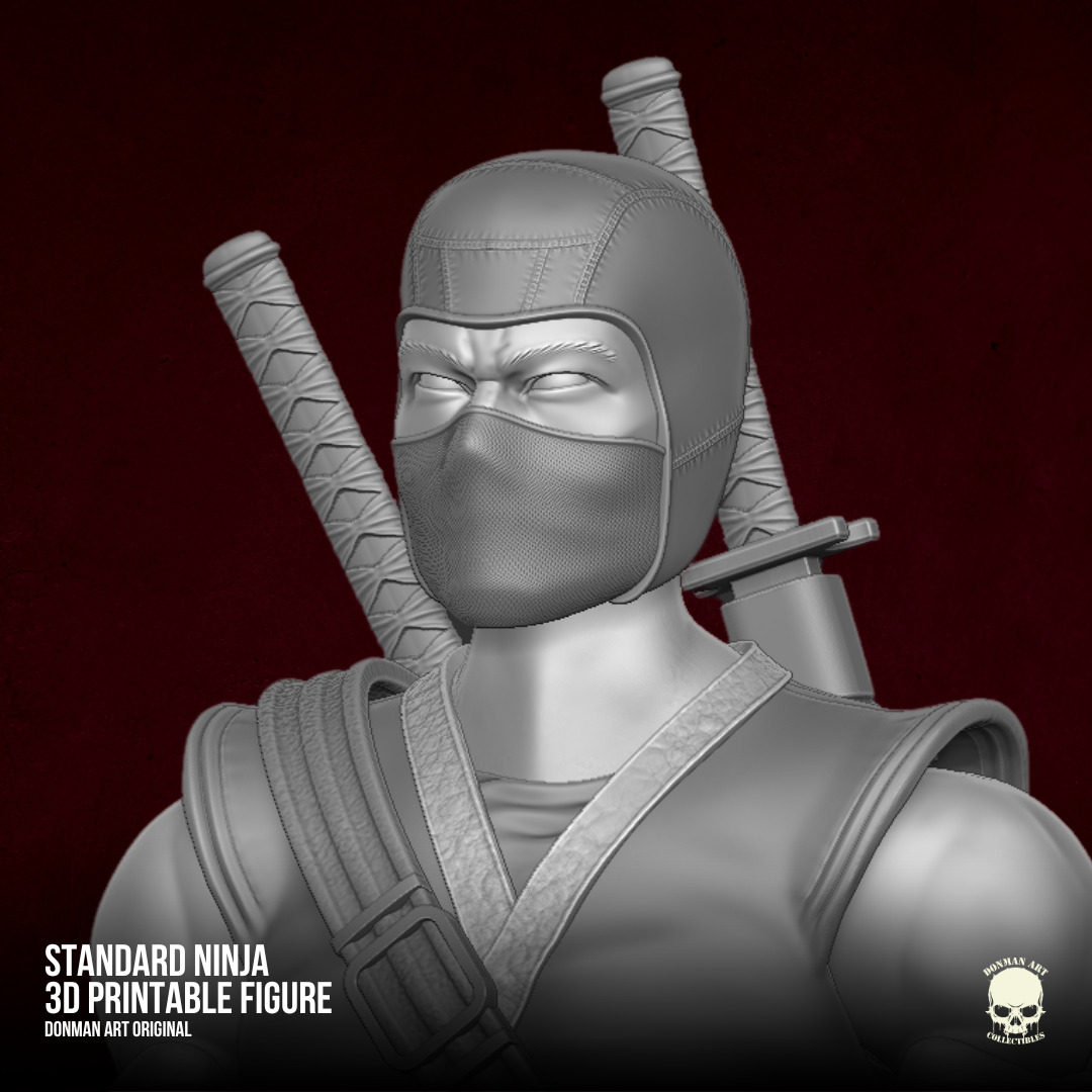 Ninja Standard full Action figure 3D printable Files 3D print model_20