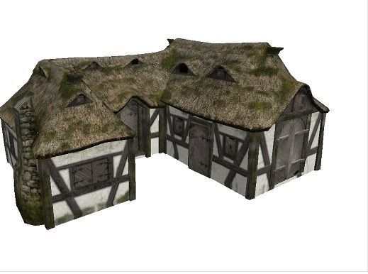 Medieval Farm House 3D model