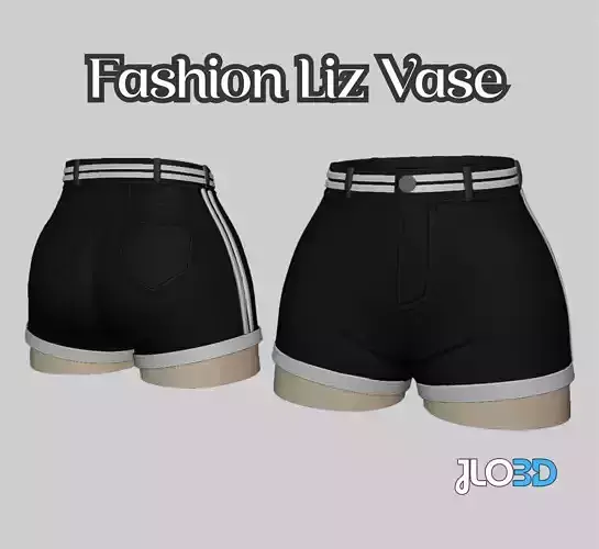 Womens Shorts Flower Pot  -Stylish STL for 3D Printing 3D print model