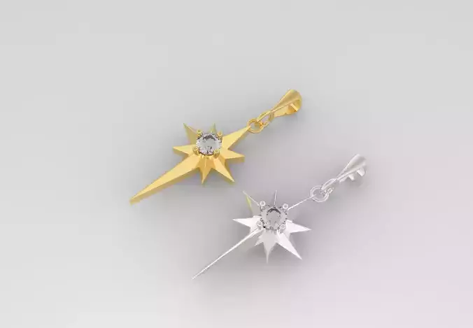 North Star Necklace with 5mm Stone