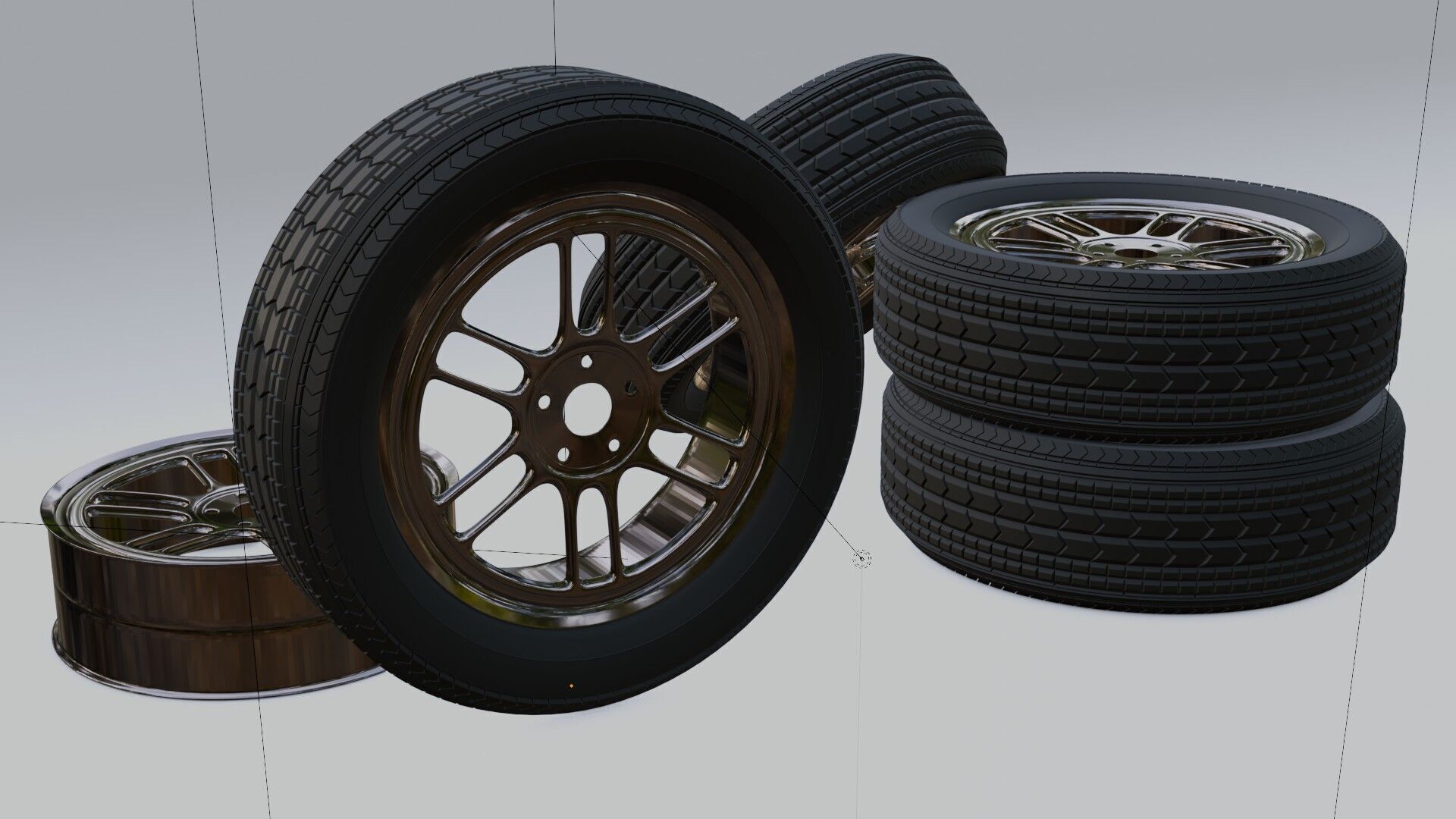 3D Tire with Rim 3D model_4