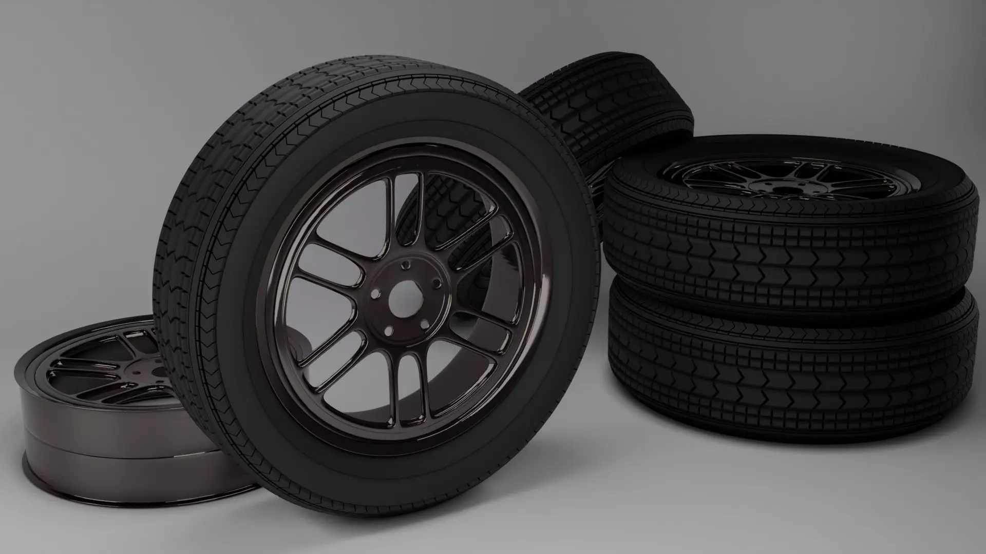 3D Tire with Rim 3D model_0