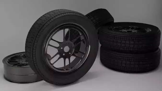 3D Tire with Rim