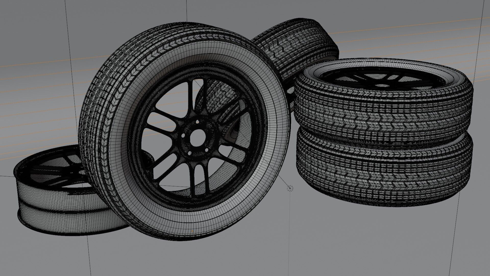 3D Tire with Rim 3D model_6