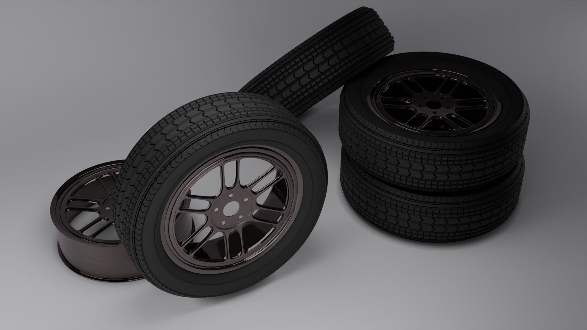 3D Tire with Rim 3D model_2