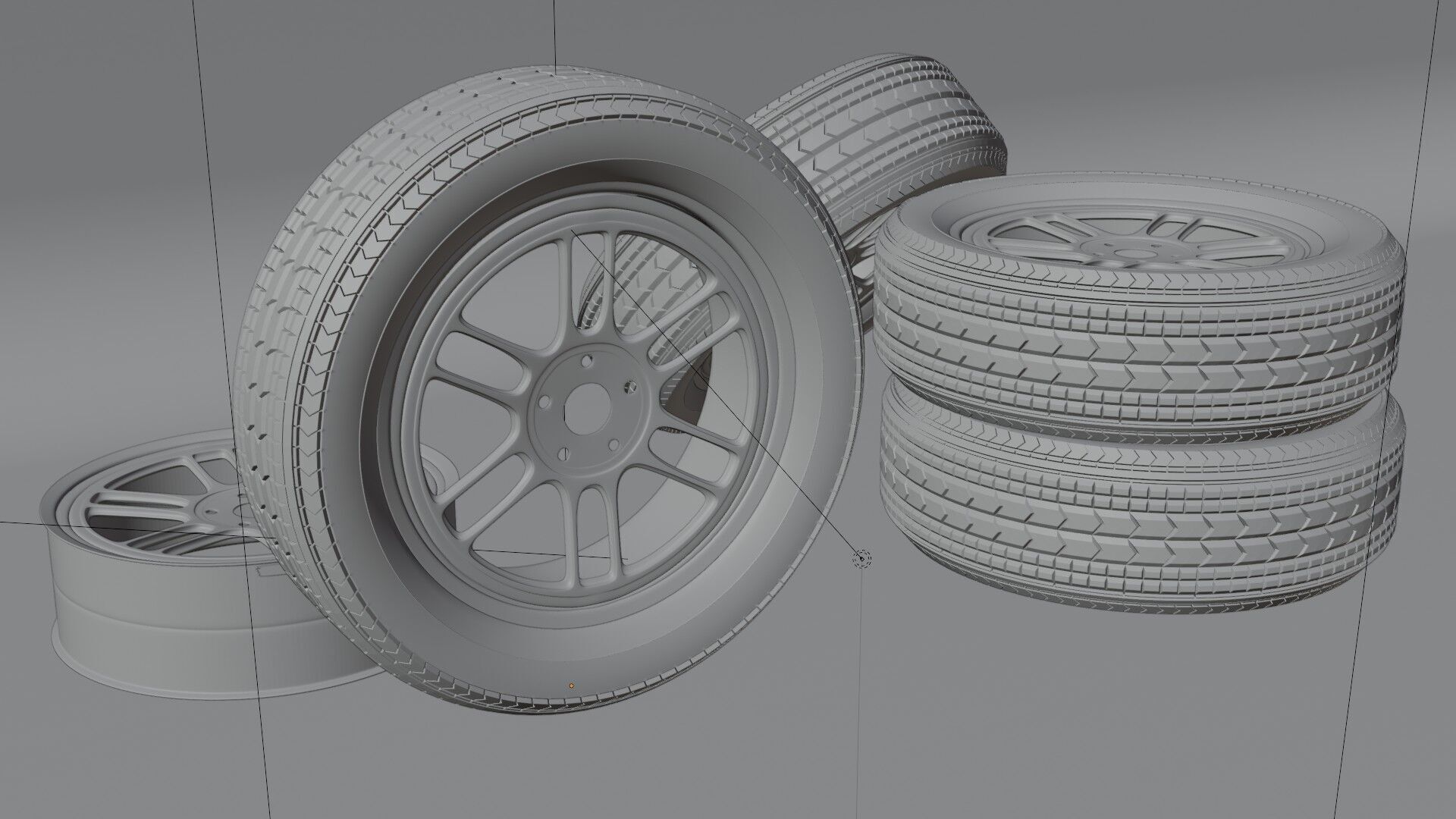3D Tire with Rim 3D model_3