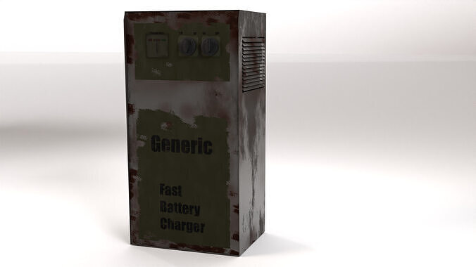 Battery Charger Low-poly 3D model 3