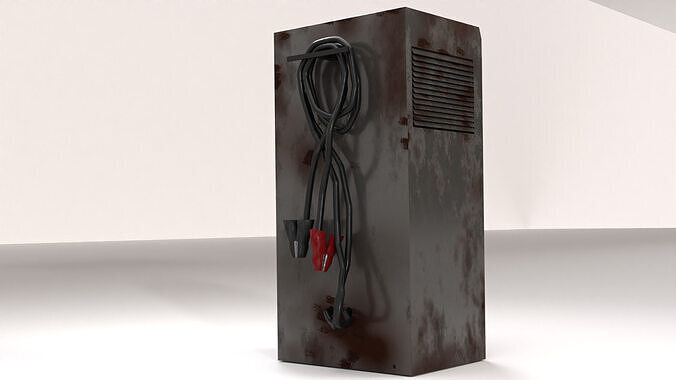 Battery Charger Low-poly 3D model 2