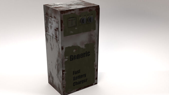Battery Charger Low-poly 3D model 4
