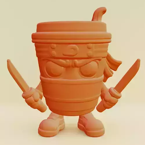 Capuccino Assassino Italian brainrot Printable 3D print model