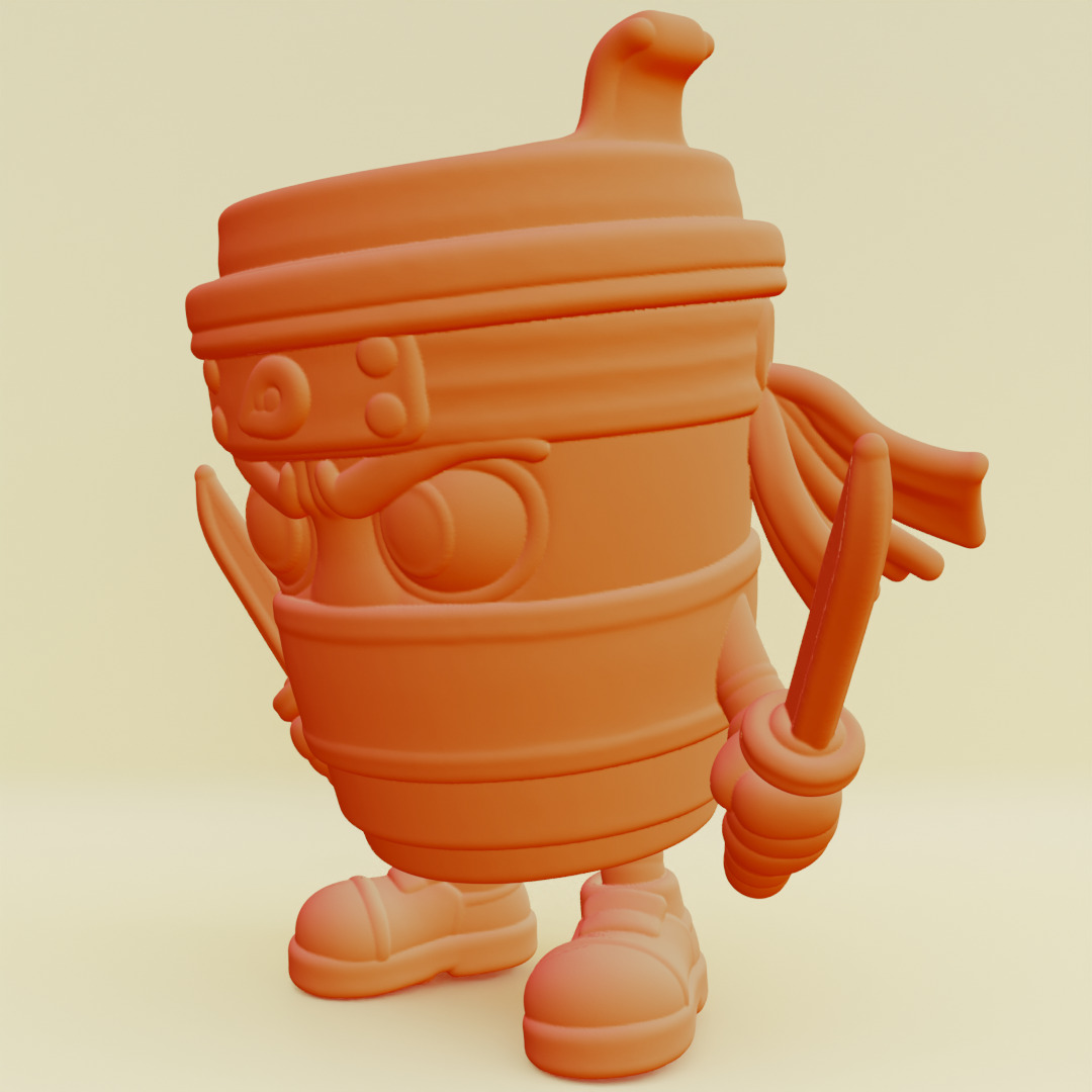 Capuccino Assassino Italian brainrot Printable 3D print model_3