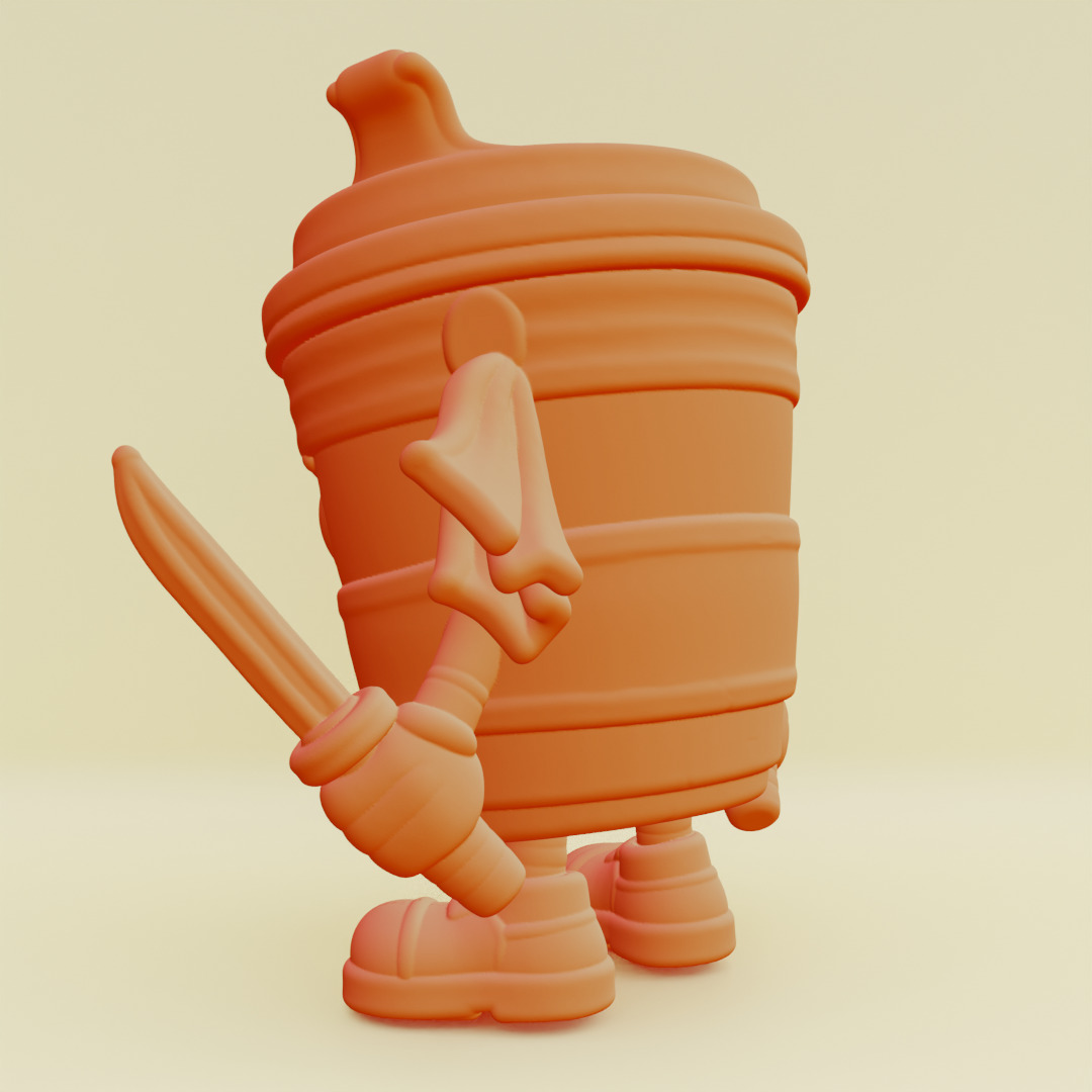 Capuccino Assassino Italian brainrot Printable 3D print model_8