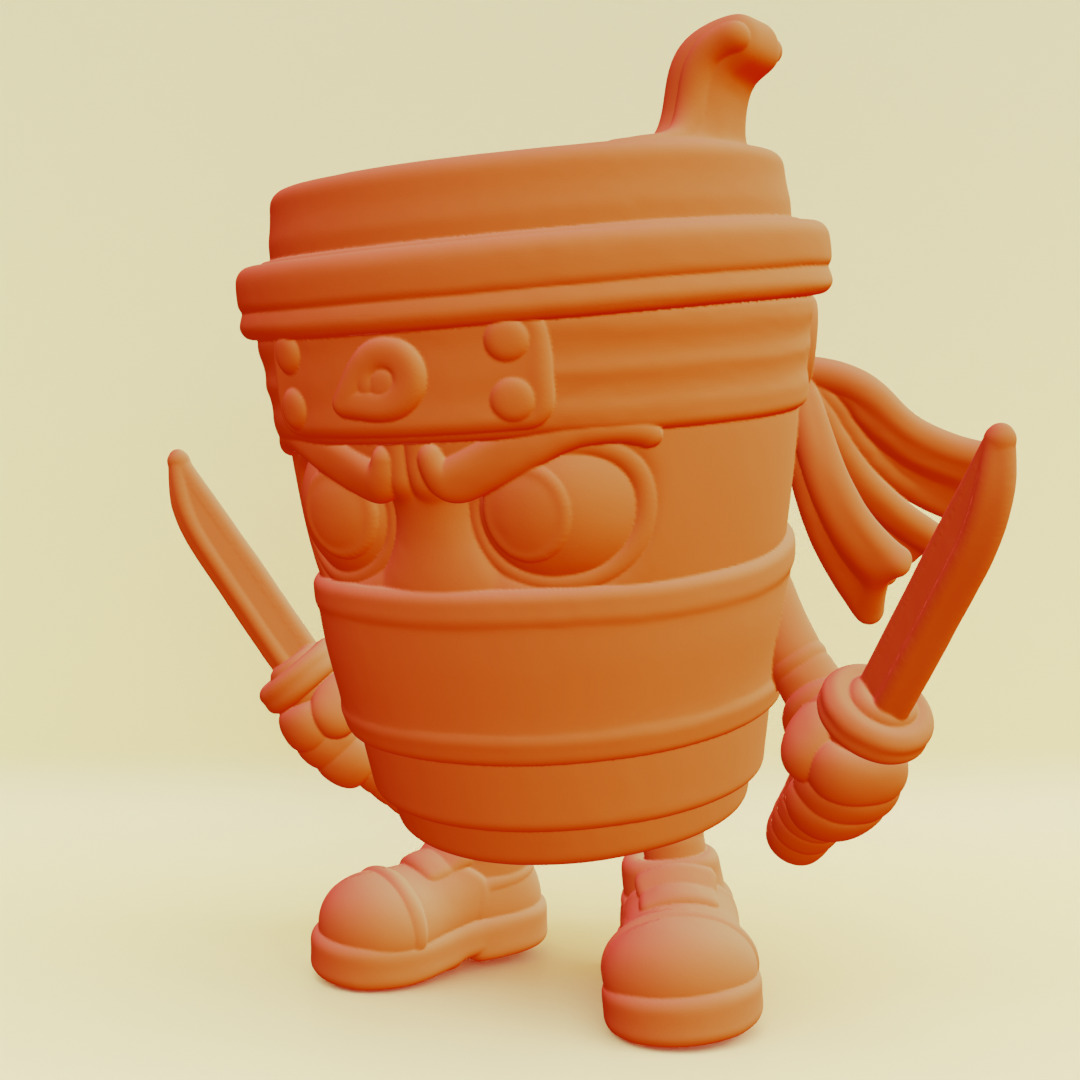 Capuccino Assassino Italian brainrot Printable 3D print model_2