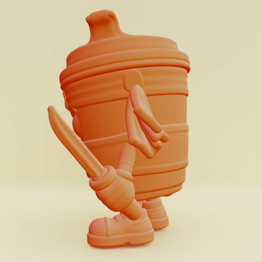 Capuccino Assassino Italian brainrot Printable 3D print model_7