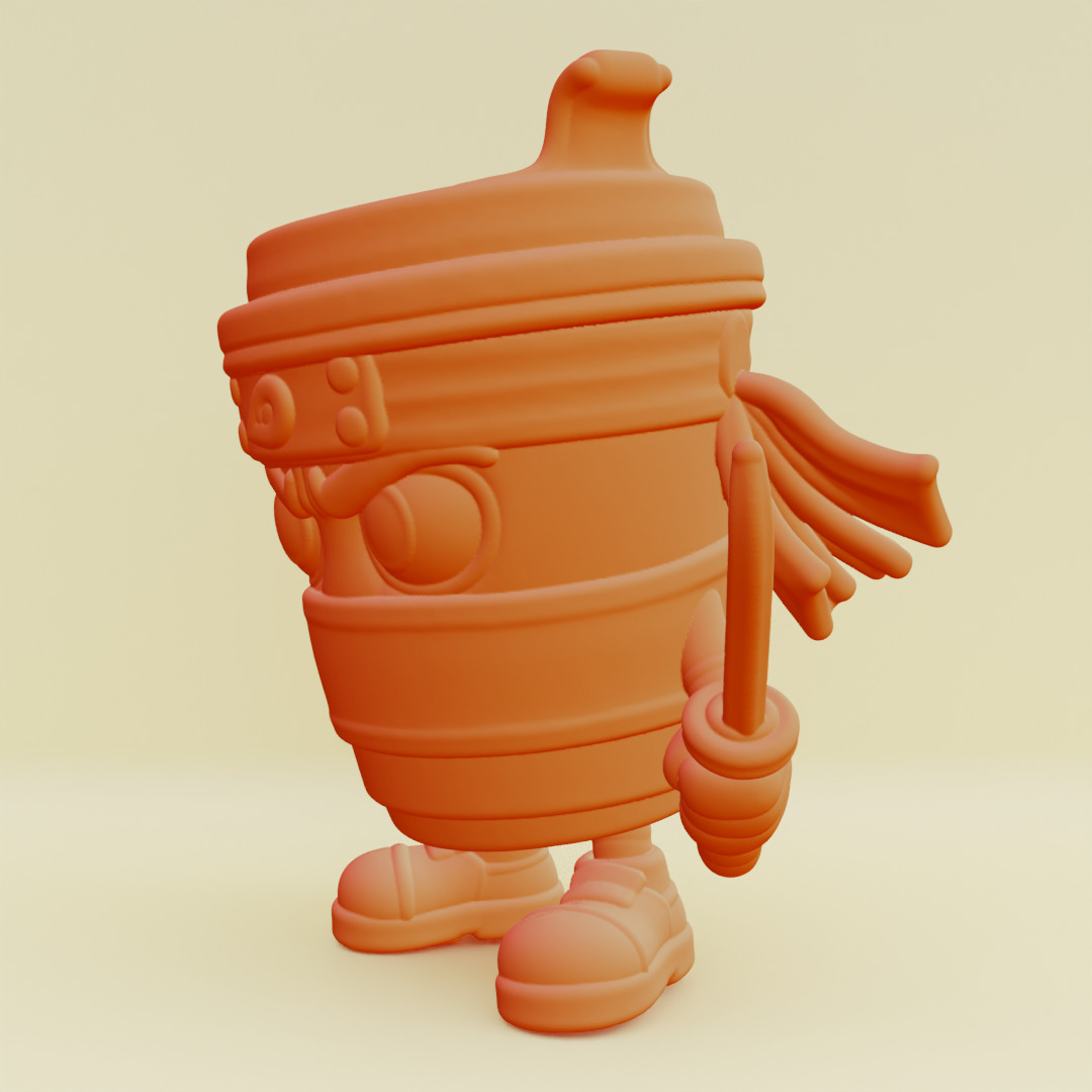 Capuccino Assassino Italian brainrot Printable 3D print model_4