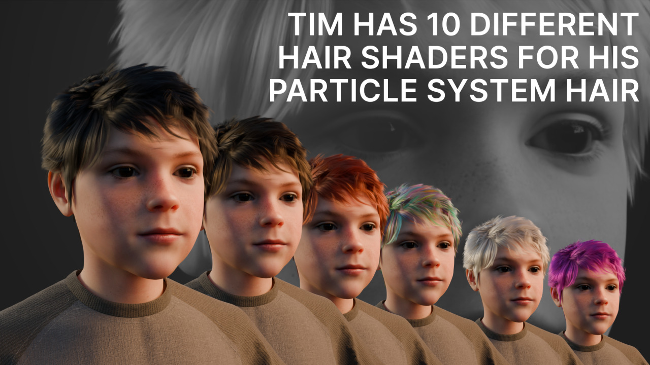 Cute Realistic Kid 3D Model - Tim Low-poly 3D model_4