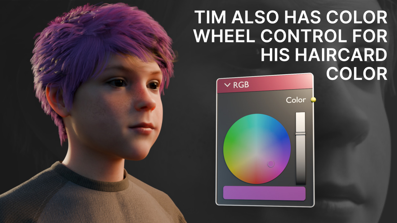 Cute Realistic Kid 3D Model - Tim Low-poly 3D model_5