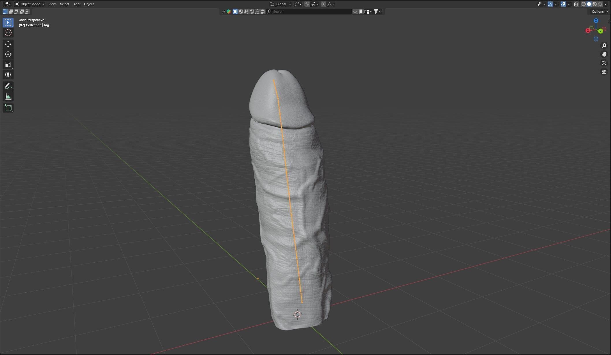 Penis Rigged Lowpoly and Highpoly Low-poly 3D model_1