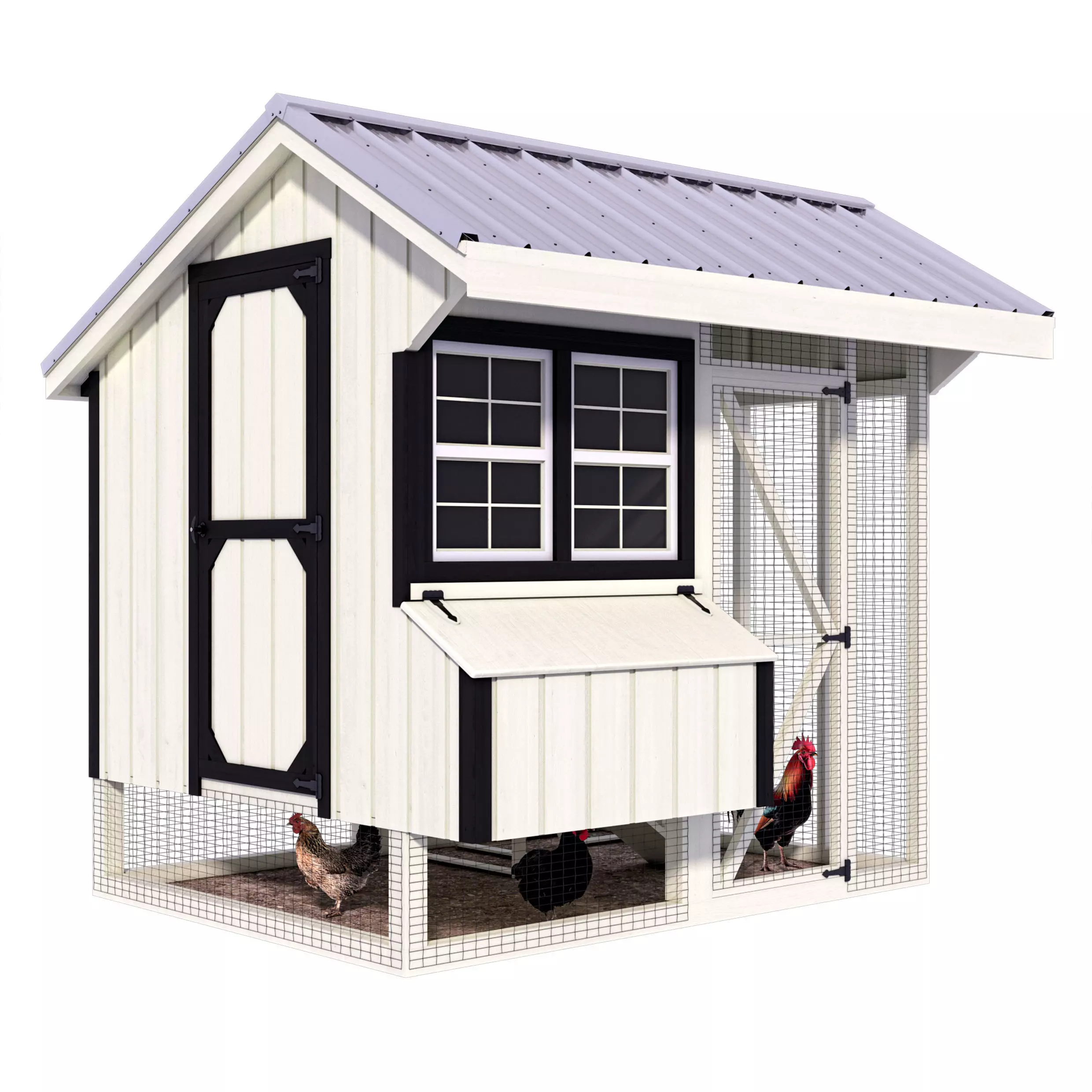 Hen hause for 10-12 chickens 3D model_0
