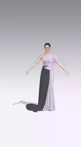 dress lilac color drape look