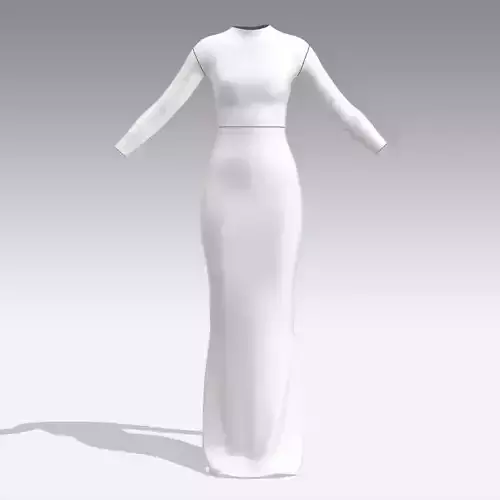 dress white look long skirt