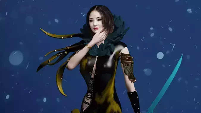 Jinsoyun from Blade and Soul Fan Art 3D model