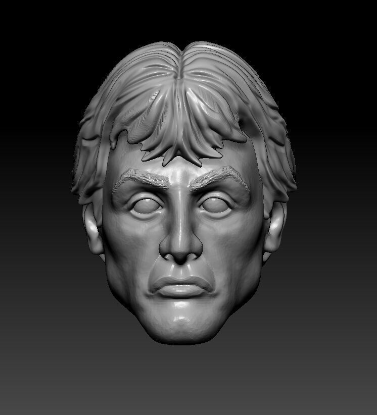 Rocky Balboa and Drago - 2 HEADS  3D print model_2