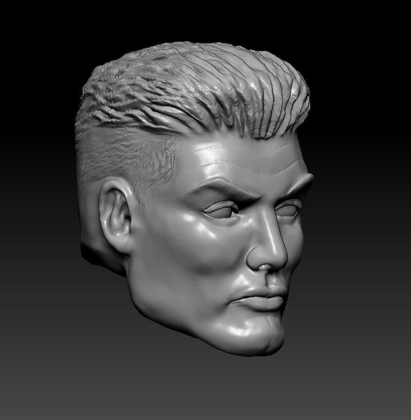 Rocky Balboa and Drago - 2 HEADS  3D print model_6