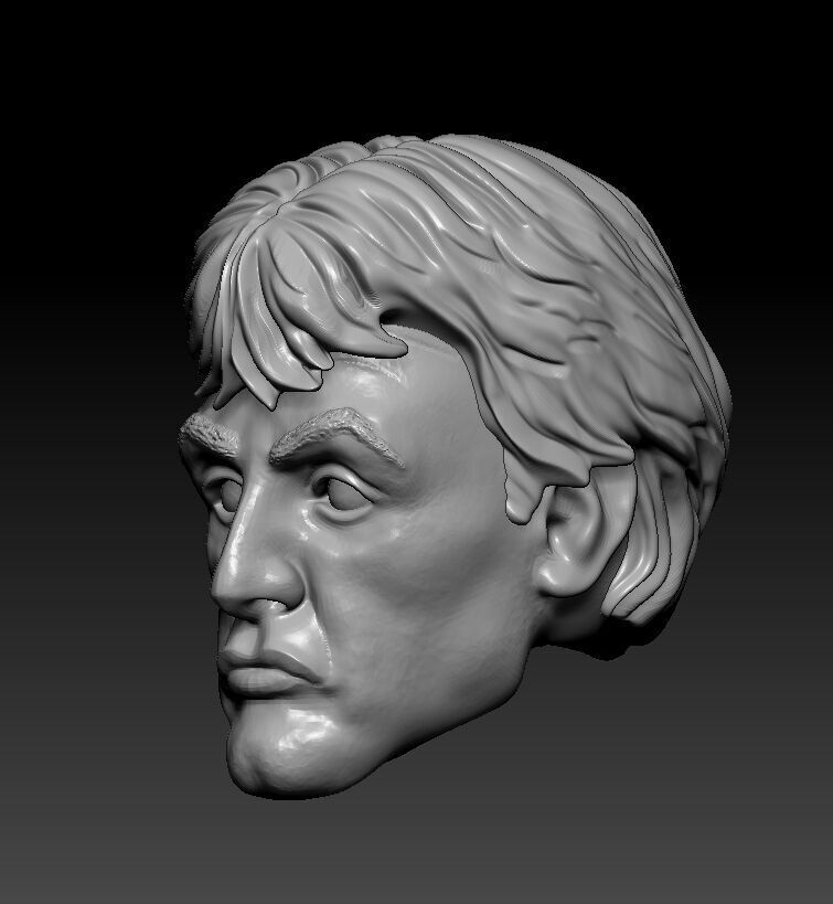 Rocky Balboa and Drago - 2 HEADS  3D print model_4