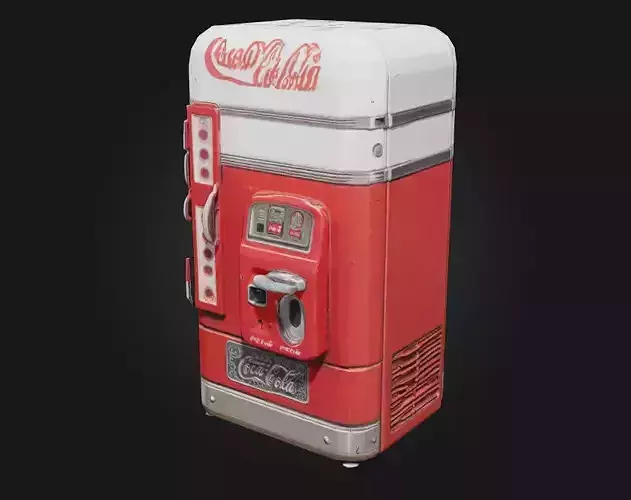 Vintage Soda Machine  Retro Refreshment with Classic Charm