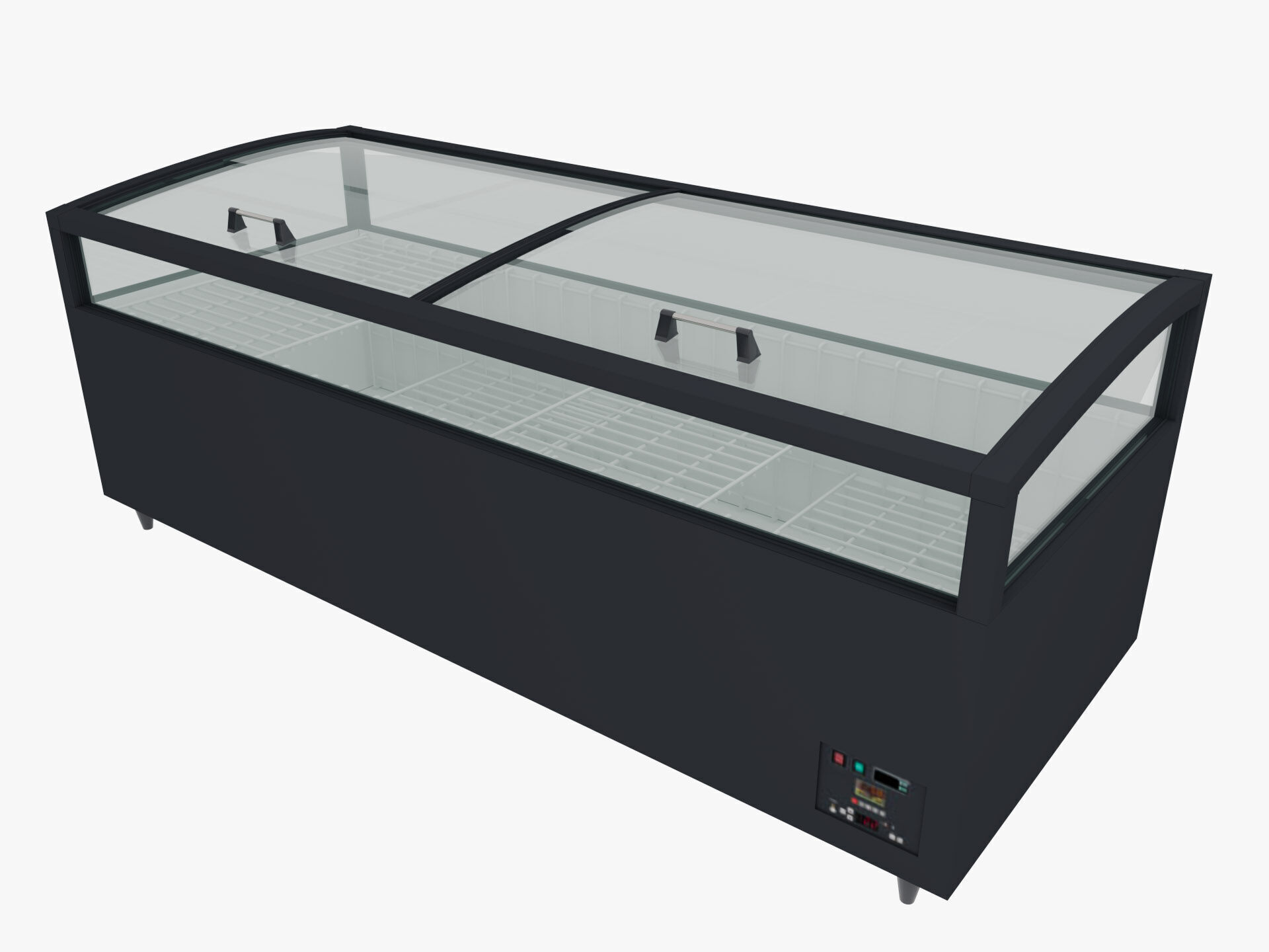 Supermarket Freezer Refrigirator Low-poly 3D model_10