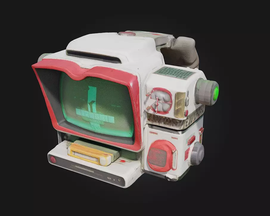 Retro Tech Gadget Nostalgic Innovation in Compact Form 3D model