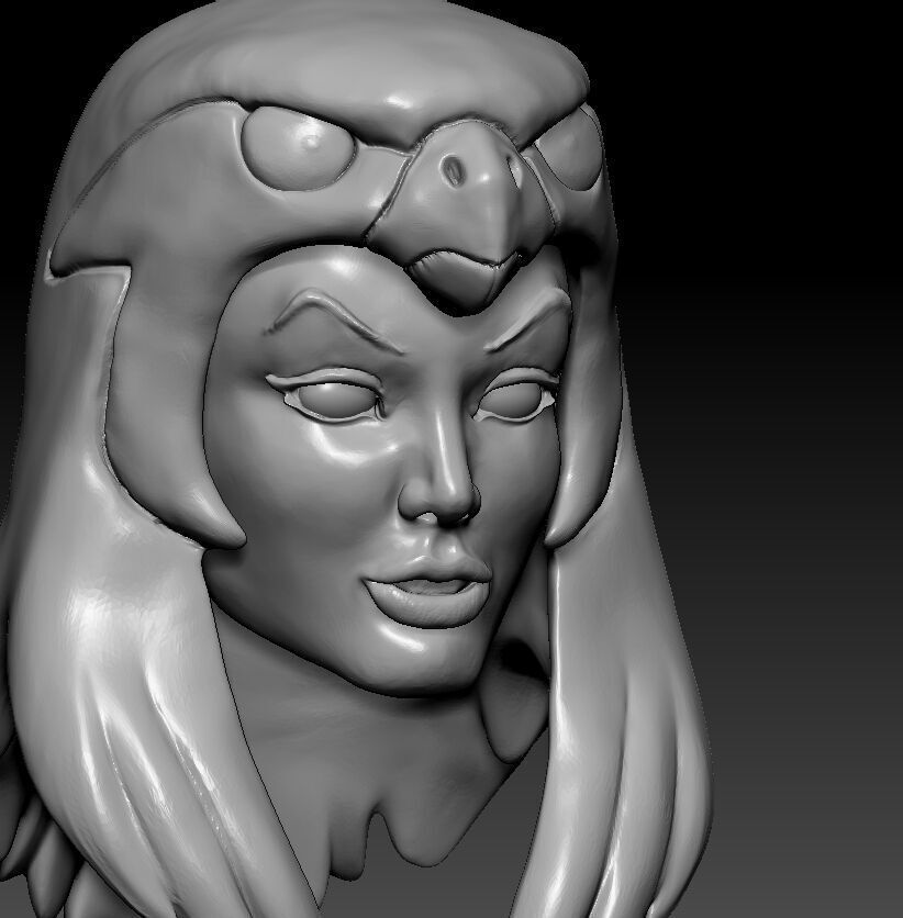 New Sorceress Filmation Motuc - Head for action figure 3D print model_3