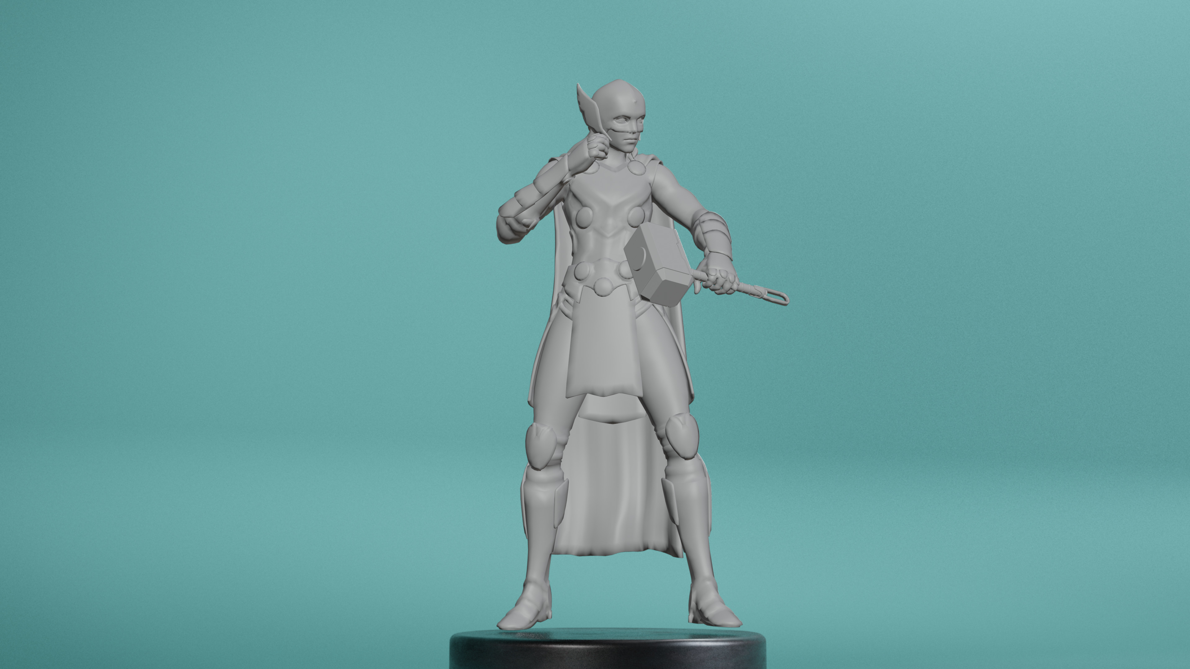 The Mighty Thor - Jane Foster Low-poly 3D model_18