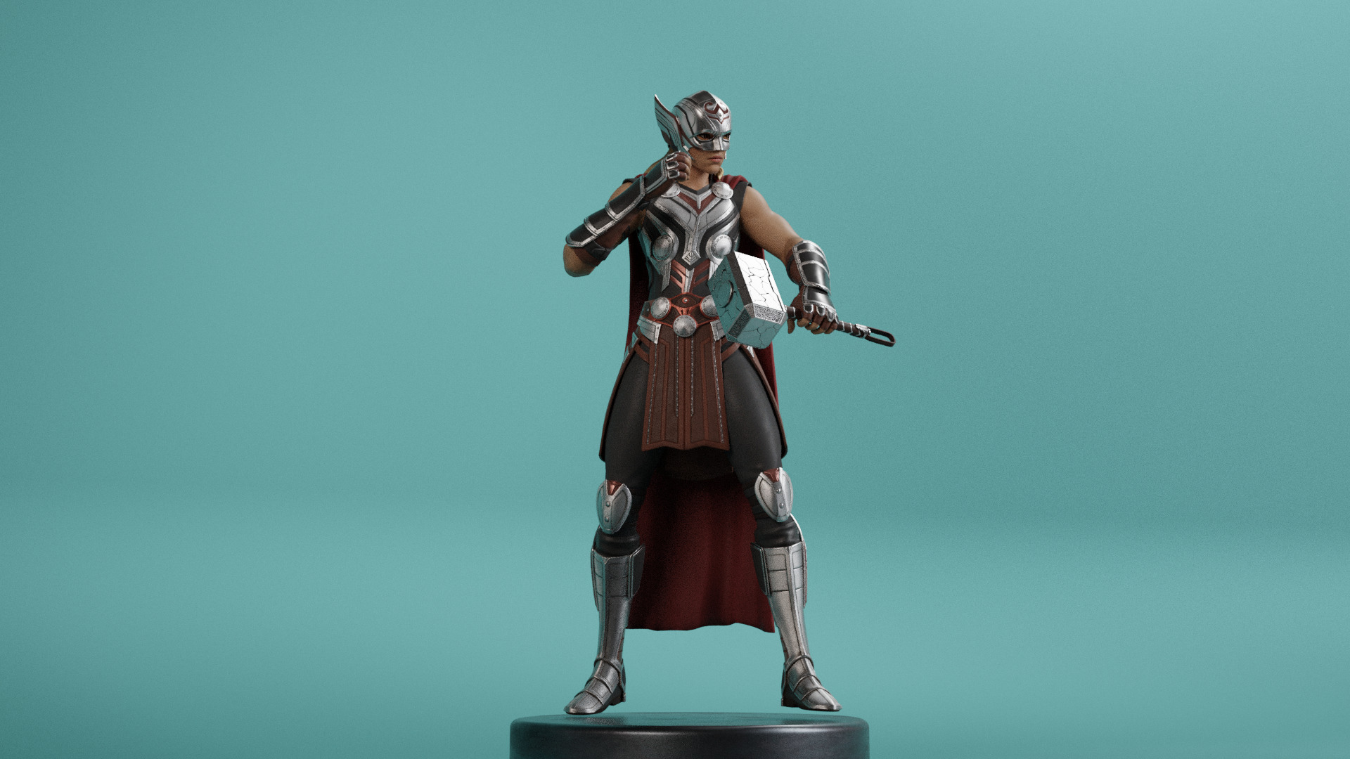 The Mighty Thor - Jane Foster Low-poly 3D model_17