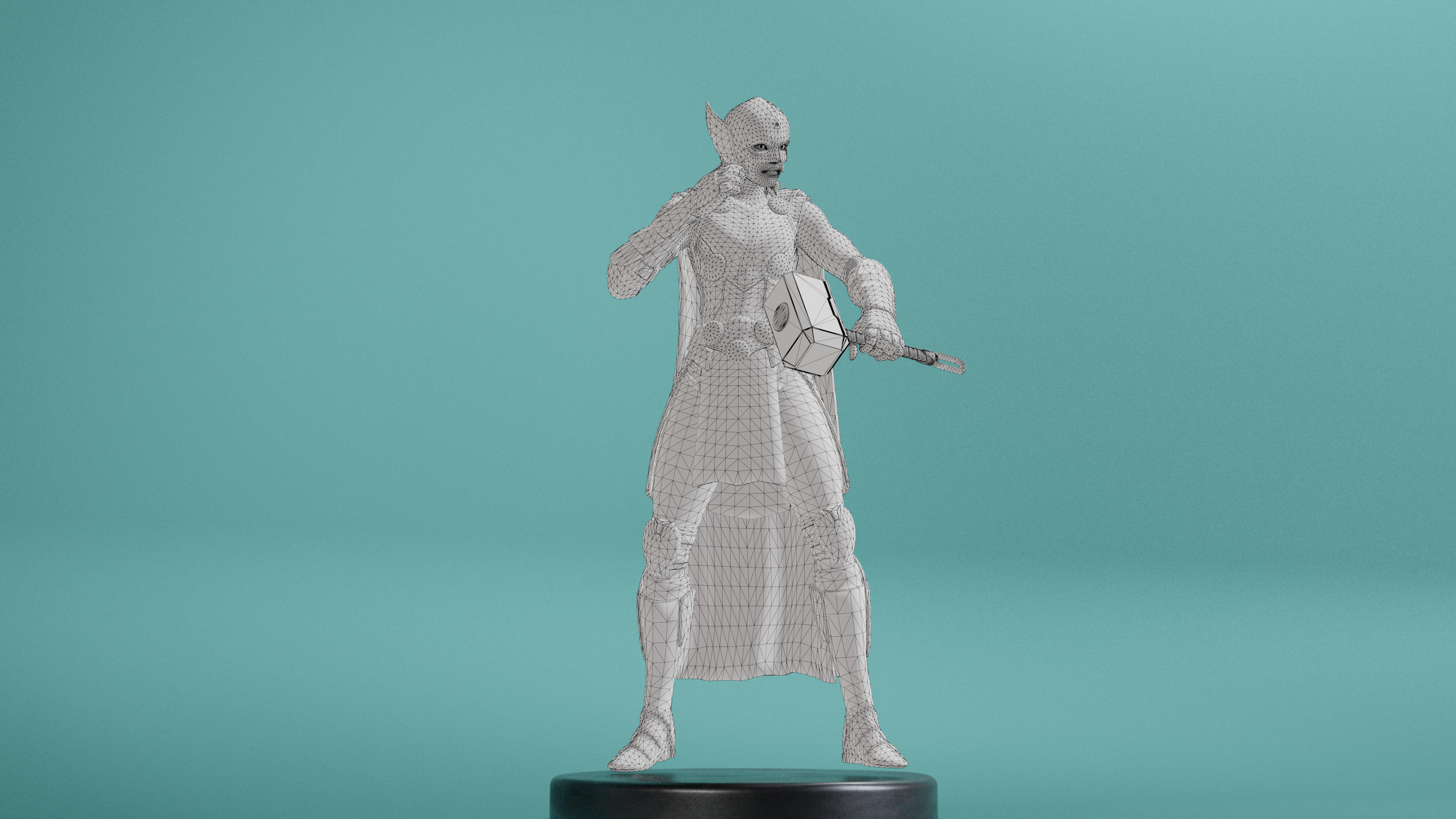 The Mighty Thor - Jane Foster Low-poly 3D model_19