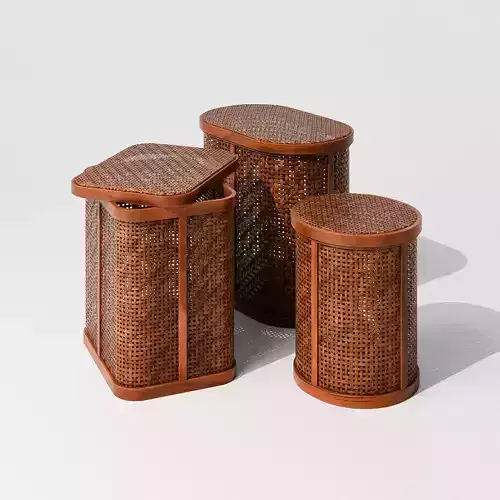 Wicker Bins Set