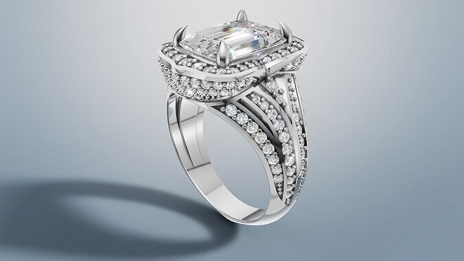 Engagement Ring 3D print model C 68 3D print model