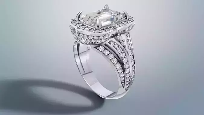Engagement Ring 3D print model C 68