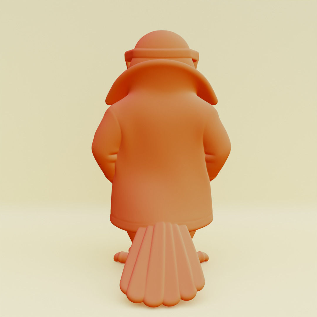 Spijuniro Golubiro Italian brainrot Printable 3D print model_9