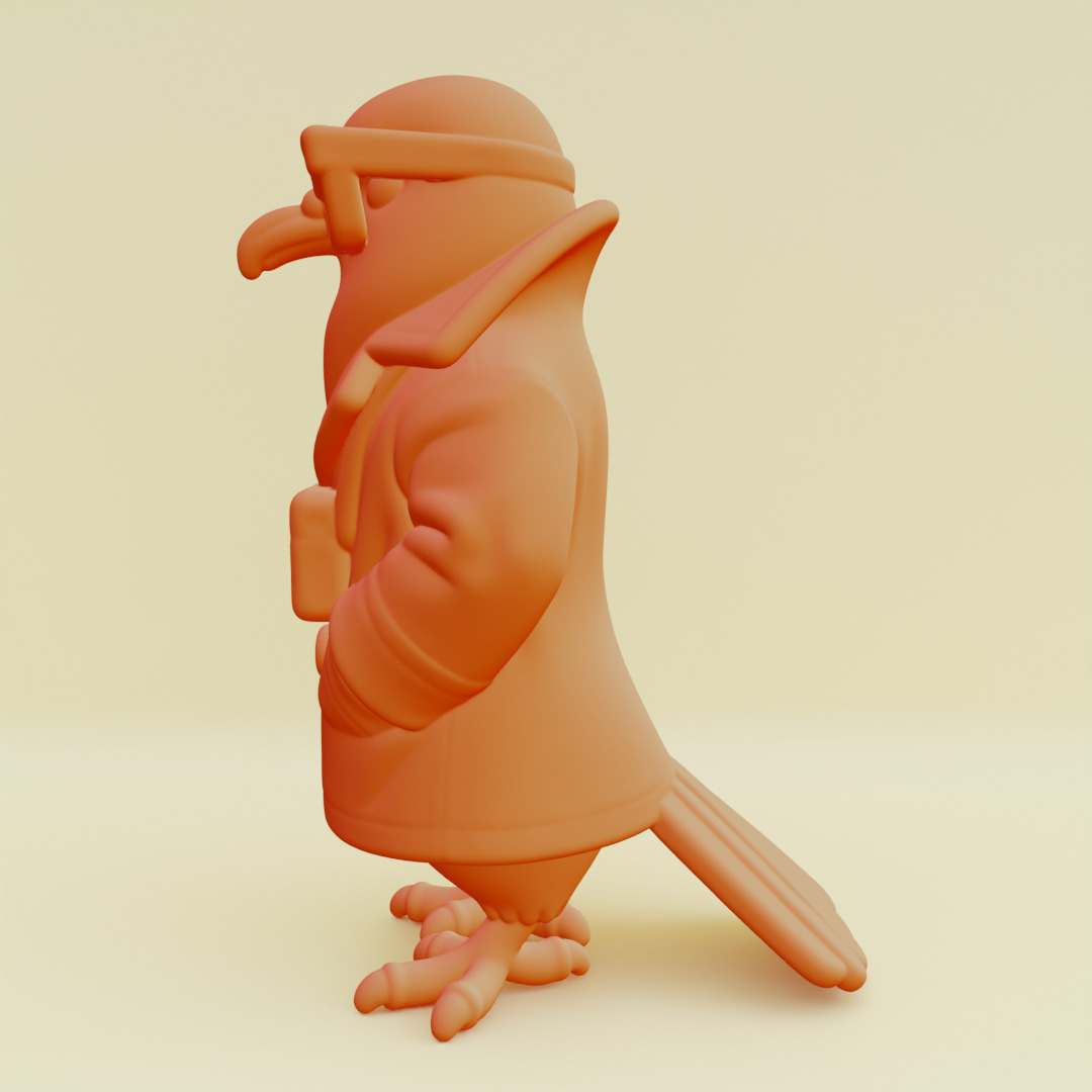 Spijuniro Golubiro Italian brainrot Printable 3D print model_6