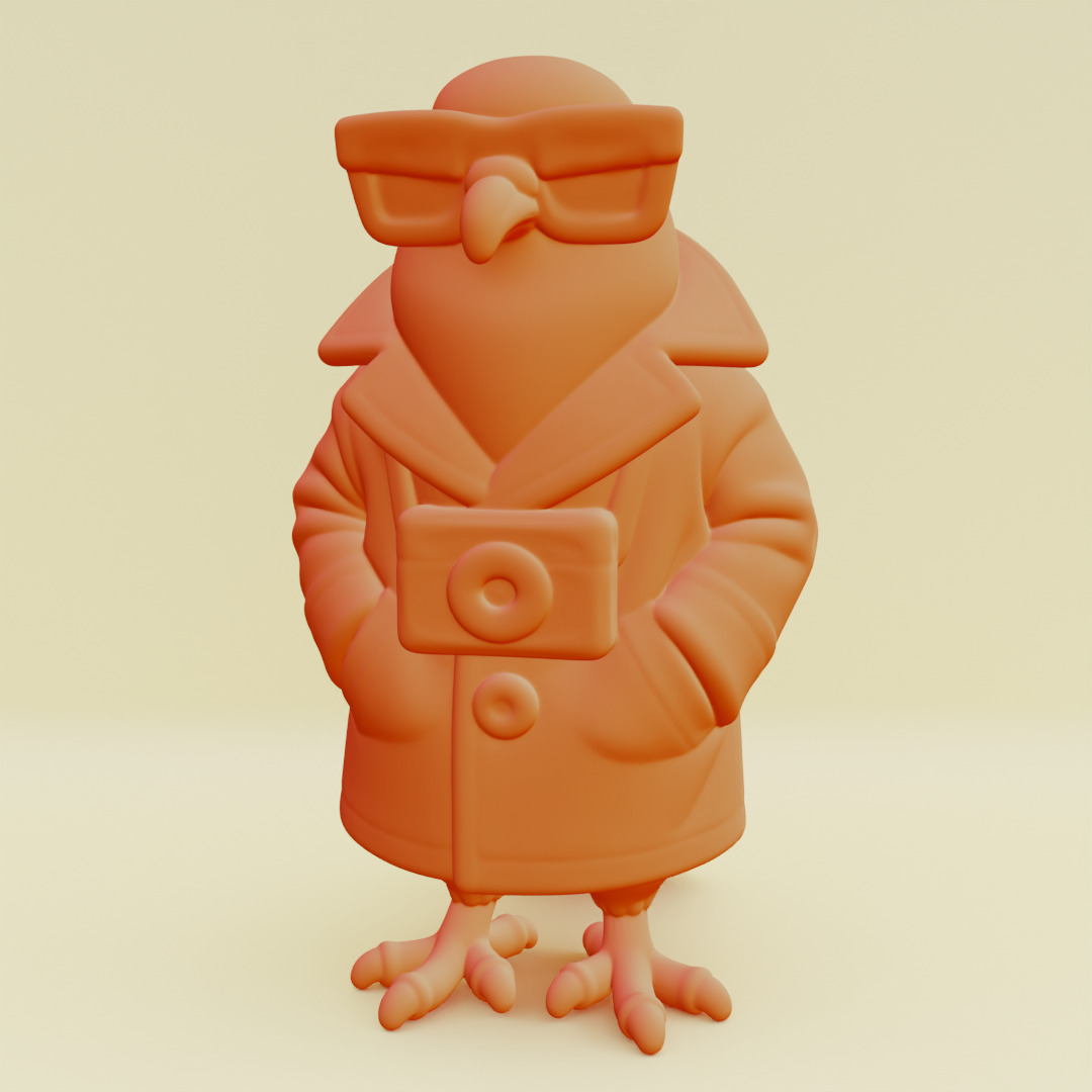 Spijuniro Golubiro Italian brainrot Printable 3D print model_1