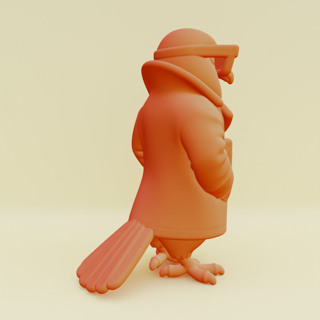 Spijuniro Golubiro Italian brainrot Printable 3D print model_12