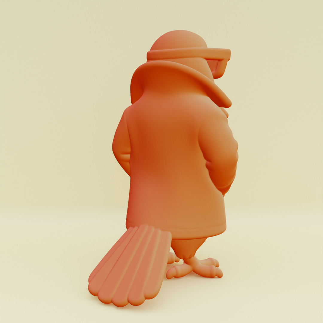 Spijuniro Golubiro Italian brainrot Printable 3D print model_11