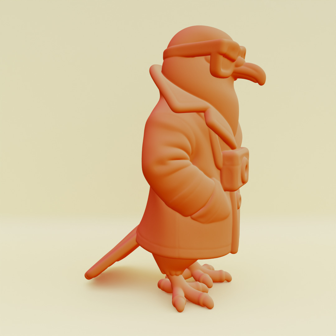 Spijuniro Golubiro Italian brainrot Printable 3D print model_15