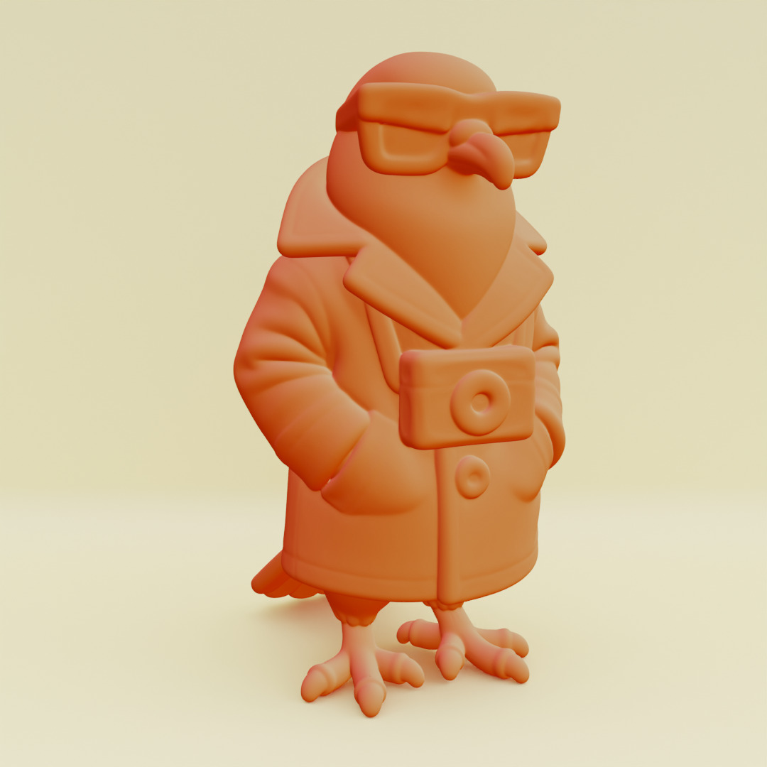 Spijuniro Golubiro Italian brainrot Printable 3D print model_17