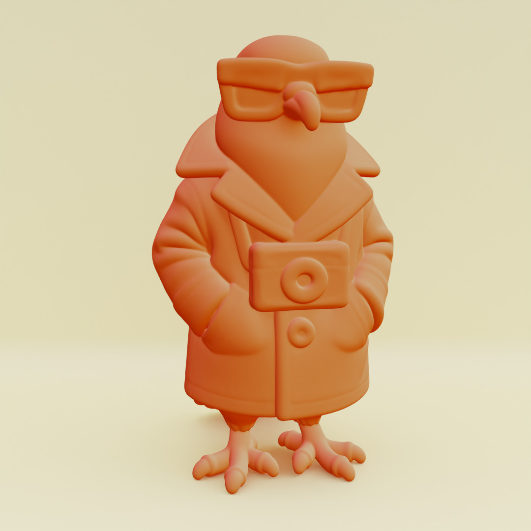 Spijuniro Golubiro Italian brainrot Printable 3D print model_18